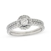 Thumbnail Image 1 of Previously Owned Round-Cut Diamond Halo Bridal Set 7/8 ct tw 14K White Gold Size 6.75