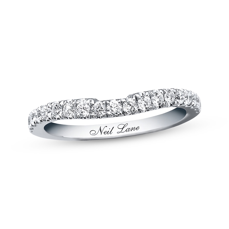 Main Image 1 of Previously Owned Neil Lane Round Diamond Wedding Band 3/8 ct tw 14K White Gold