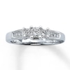 Thumbnail Image 1 of Previously Owned Three-Stone Diamond Ring 1/2 ct tw Princess-Cut 14K White Gold