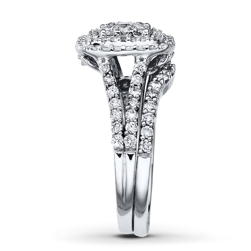 Previously Owned Diamond Bridal Set 1-1/3 ct tw 14K White Gold Size 8
