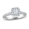 Thumbnail Image 0 of Previously Owned Diamond Engagement Ring 1-1/4 ct tw Princess & Round-cut 14K White Gold