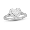 Thumbnail Image 1 of Previously Owned Neil Lane Diamond Engagement Ring 1-3/8 ct tw Heart & Round-Cut 14K White Gold