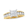 Thumbnail Image 1 of Previously Owned Princess-Cut Diamond Engagement Ring 1-3/4 carats tw 14K Yellow Gold