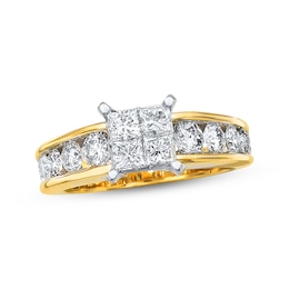 Previously Owned Princess-Cut Diamond Engagement Ring 1-3/4 carats tw 14K Yellow Gold