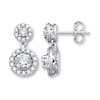 Thumbnail Image 1 of Previously Owned Diamond Circle Earrings 1 ct tw 14K White Gold