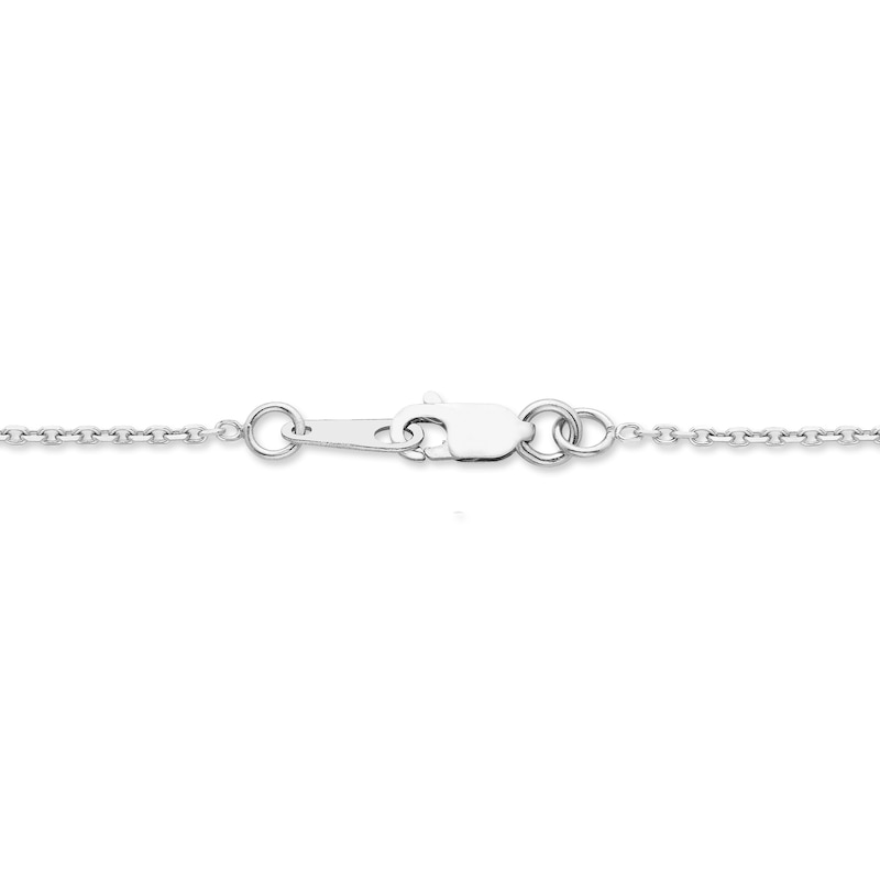 Main Image 3 of Previously Owned Love Entwined Diamond Necklace 1/4 ct tw Round-cut 10K White Gold 18&quot;