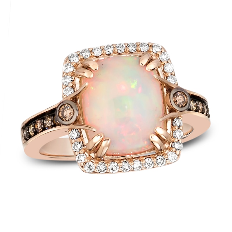 Main Image 1 of Previously Owned Le Vian Opal Ring 3/8 ct tw Diamonds 14K Strawberry Gold