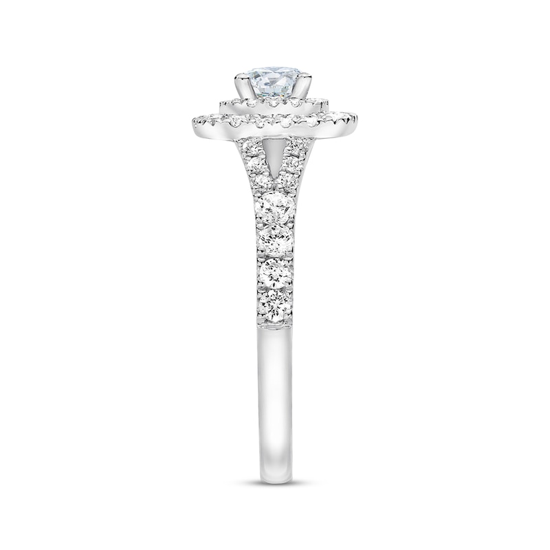 Main Image 2 of Previously Owned THE LEO First Light Diamond Engagement Ring 1 ct tw 14K White Gold