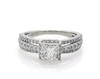 Thumbnail Image 1 of Previously Owned Diamond Engagement Ring 1 ct tw Princess & Round-cut 14K White Gold