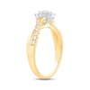 Thumbnail Image 2 of Previously Owned Diamond Halo Engagement Ring 1/2 ct tw Oval & Round-cut 14K Yellow Gold