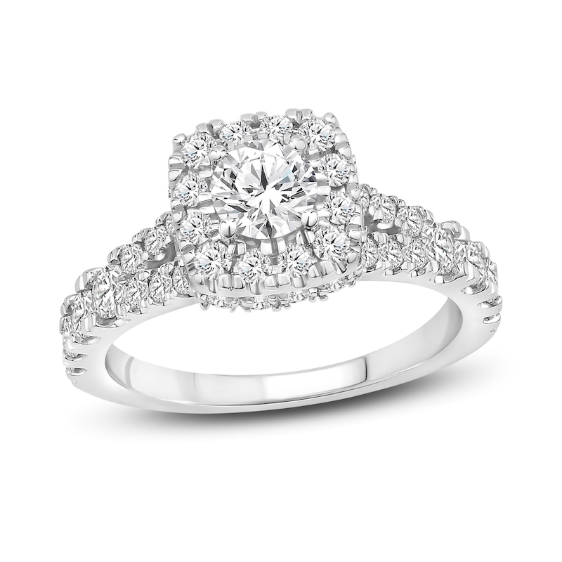 Main Image 1 of Previously Owned Diamond Engagement Ring 1-5/8 ct tw Round-cut 14K White Gold