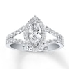 Thumbnail Image 0 of Previously Owned Marquise THE LEO Diamond Engagement Ring 1 carat tw 14K White Gold