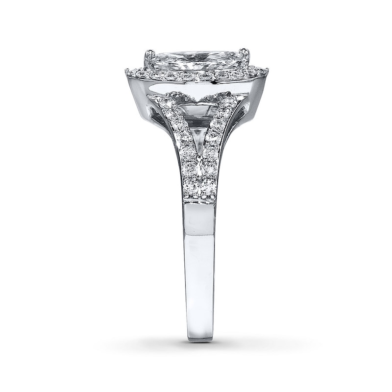 Previously Owned Marquise THE LEO Diamond Engagement Ring 1 carat tw 14K White Gold