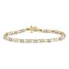 Thumbnail Image 0 of Previously Owned Diamond Bracelet 1 ct tw Round & Baguette 10K Yellow Gold 7.5"