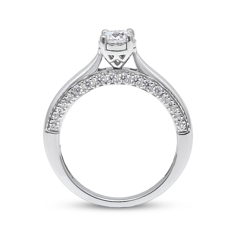 Main Image 2 of Previously Owned Diamond Solitaire Engagement Ring 3/4 ct tw Round-Cut 10K White Gold (J/I3)