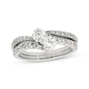 Thumbnail Image 1 of Previously Owned Ever Us Round-Cut Diamond Bridal Set 1-1/8 ct tw 14K White Gold Size 8