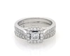 Thumbnail Image 1 of Previously Owned THE LEO Diamond Princess-Cut Bridal Set 1 ct tw 14K White Gold Size 7