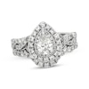 Thumbnail Image 1 of Previously Owned Neil Lane Pear-Shaped Diamond Double Halo Bridal Set 1-1/2 ct tw 14K White Gold Size 6