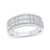 Thumbnail Image 1 of Previously Owned Men's Diamond Wedding Band 1 ct tw Round-cut 10K White Gold