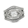 Thumbnail Image 1 of Previously Owned Round-Cut Diamond Bridal Set 1-1/3 ct tw 14K & 10K White Gold Size 5.75