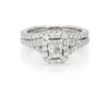 Thumbnail Image 1 of Previously Owned THE LEO Diamond Emerald-Cut Bridal Set 1-1/3 ct tw 14K White Gold Size 5.5