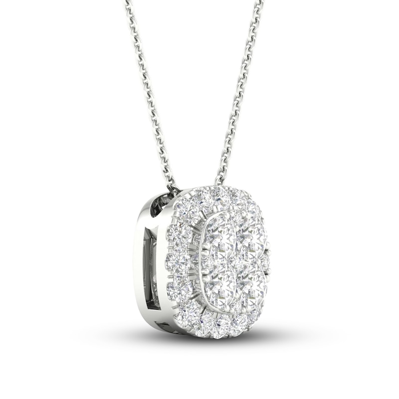 Main Image 2 of Previously Owned Lab-Grown Diamonds by KAY Necklace 1/2 ct tw 14K White Gold 18&quot;