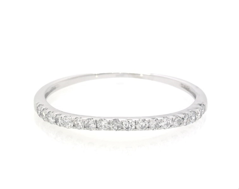 Main Image 1 of Previously Owned THE LEO Legacy Lab-Grown Diamond Wedding Band 1/2 ct tw 14K White Gold