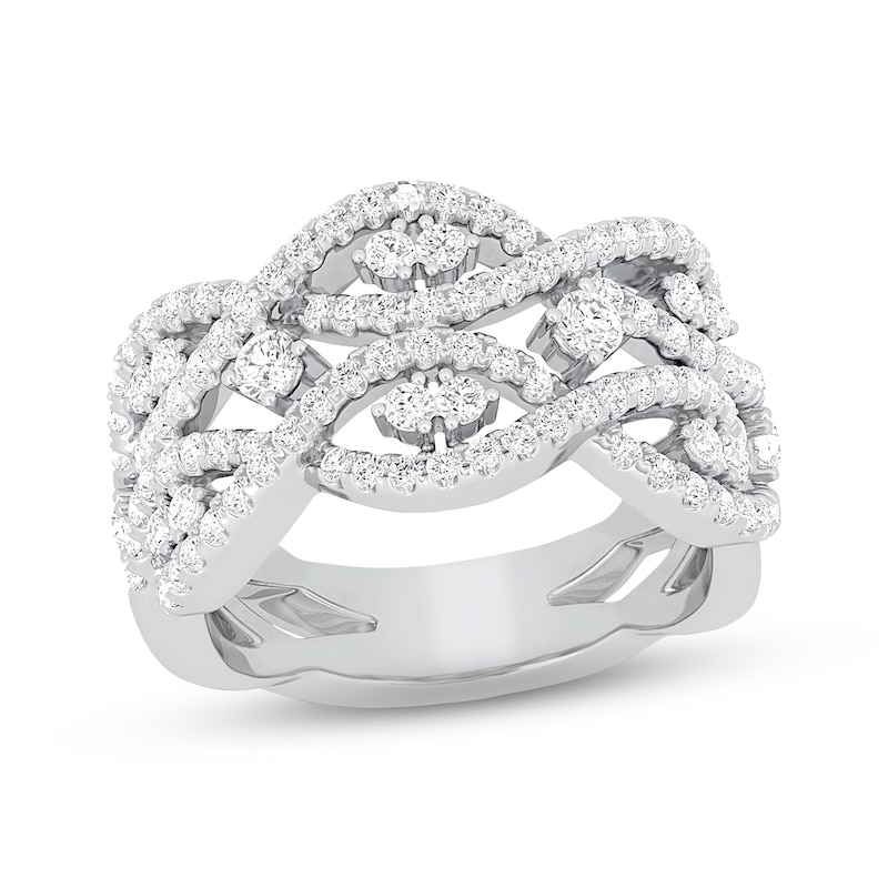 Main Image 1 of Previously Owned Lab-Grown Diamonds by KAY Open Weave Ring 1 ct tw 14K White Gold