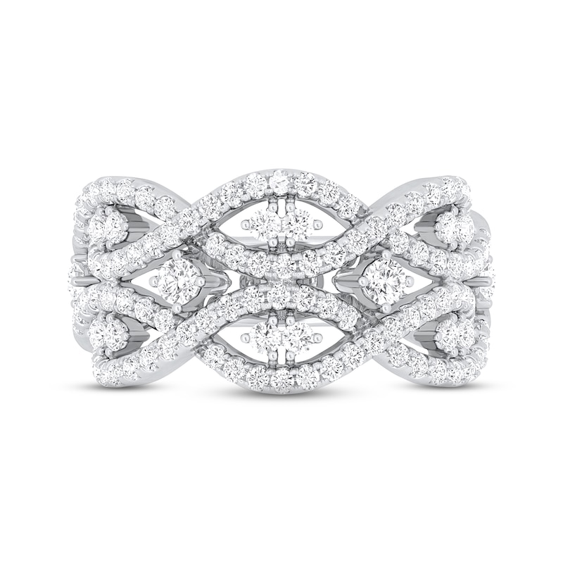 Main Image 4 of Previously Owned Lab-Grown Diamonds by KAY Open Weave Ring 1 ct tw 14K White Gold