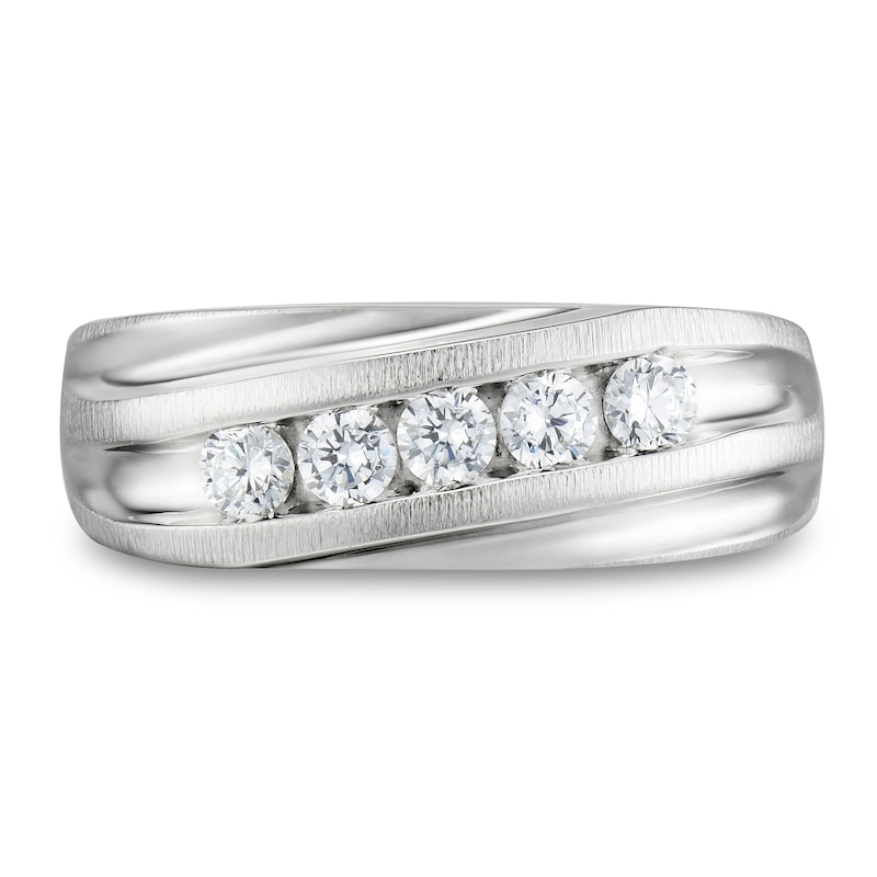 Main Image 2 of Previously Owned Men's Diamond Wedding Band 5/8 ct tw 14K White Gold