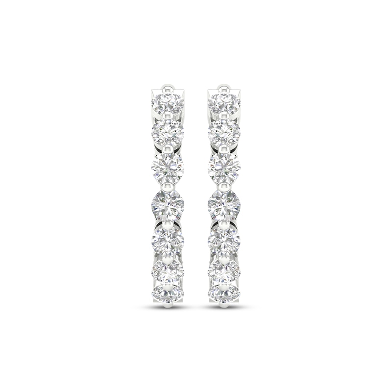 Main Image 2 of Previously Owned Lab-Grown Diamonds by KAY Inside-Out Hoop Earrings 3/4 ct tw 14K White Gold