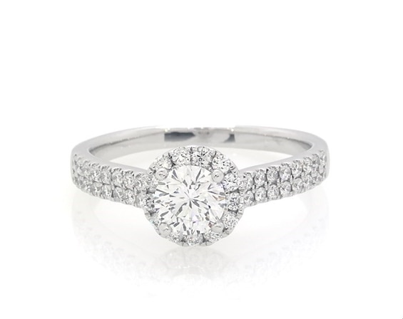 Previously Owned THE LEO Legacy Lab-Created Diamond Engagement Ring 1-1/6 ct tw 14K White Gold