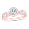 Thumbnail Image 0 of Previously Owned THE LEO First Light Diamond Round-Cut Engagement Ring 7/8 ct tw 14K Rose Gold Size 8