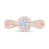 Thumbnail Image 1 of Previously Owned THE LEO First Light Diamond Round-Cut Engagement Ring 7/8 ct tw 14K Rose Gold Size 8