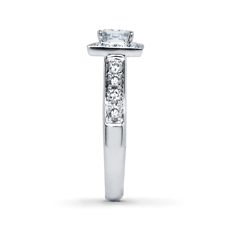 Main Image 3 of Previously Owned THE LEO Engagement Ring 1-1/3 ct tw Diamonds 14K White Gold