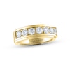 Thumbnail Image 1 of Previously Owned Men's THE LEO Diamond Wedding Band 1-1/2 ct tw Round-cut 14K Yellow Gold Size 10