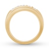 Thumbnail Image 2 of Previously Owned THE LEO Diamond Men's Wedding Band 5/8 ct tw Round 14K Yellow Gold