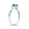 Thumbnail Image 2 of Previously Owned Emerald & Diamond Ring 1/6 ct tw 10K White Gold