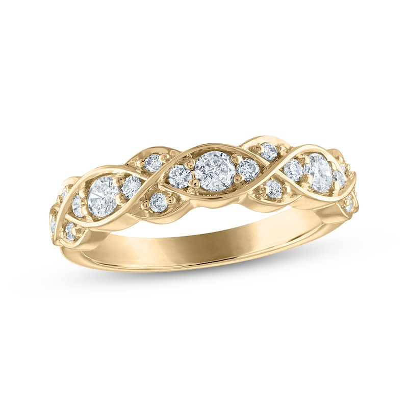 Main Image 1 of Previously Owned Every Moment Diamond Crossover Infinity Band 1/2 ct tw 14K Yellow Gold