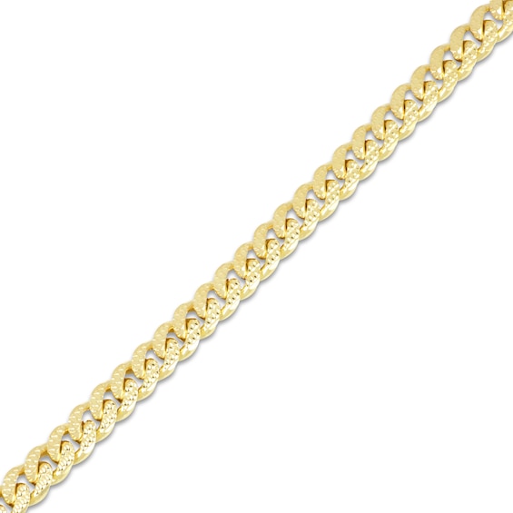 Previously Owned Solid Diamond-Cut Miami Cuban Chain Bracelet 14K Yellow Gold 8.5"