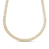 Thumbnail Image 1 of Previously Owned Semi-Solid Curb Link Necklace 10K Two-Tone Gold 22&quot;