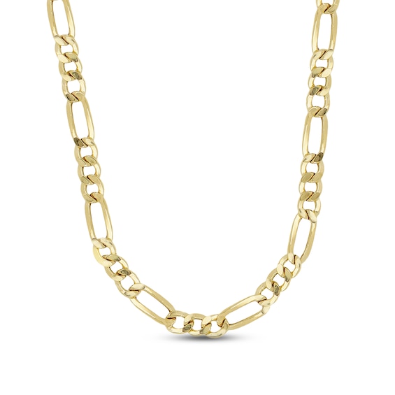 Previously Owned Hollow Figaro Chain Necklace 10K Yellow Gold 24"