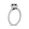 Thumbnail Image 1 of Previously Owned Neil Lane Pear-Shaped Black & White Diamond Engagement Ring 1-1/8 ct tw 14K White Gold