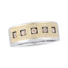 Thumbnail Image 1 of Previously Owned Men's Brown & White Diamond Ring 1/2 ct tw Round-cut 10K Two-Tone Gold