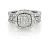 Thumbnail Image 1 of Previously Owned Neil Lane Cushion-Cut Diamond Halo Bridal Set 2 ct tw 14K White Gold Size 5.75