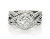 Thumbnail Image 1 of Previously Owned THE LEO Diamond Princess-Cut Bridal Set 1-1/2 ct tw 14K White Gold Size 6