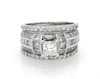 Thumbnail Image 1 of Previously Owned Princess-Cut Diamond Bridal Set 2-1/5 ct tw 14K White Gold Size 6.5