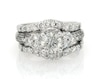 Thumbnail Image 1 of Previously Owned Round-Cut Diamond Halo Bridal Set 1 7/8 ct tw 14K White Gold Size 6.25