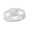 Thumbnail Image 1 of Previously Owned Men's Diamond Wedding Band 1/2 ct tw Round-cut 10K White Gold