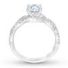 Thumbnail Image 1 of Previously Owned THE LEO First Light Diamond Engagement Ring 1-1/3 ct tw 14K White Gold